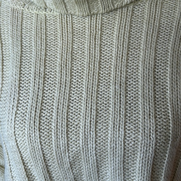 New women’s green Sz L cowl neck knit crop casual long sleeves oversized sweater - Picture 8 of 11